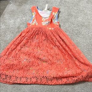 Matilda Jane Coral Floral Lace Dress